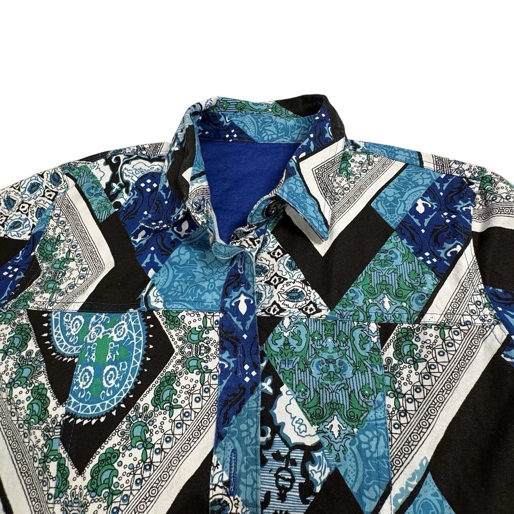 Custom Vtg Western Showmanship Jacket Sparkle Paisley Patchwork S M AQHA APHA